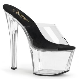 Pleaser SKY-301 Zapato Abierto Plataforma Transparente...