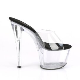 Pleaser SKY-301 Zapato Abierto Plataforma Transparente EU-38 / US-8