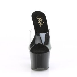 Pleaser SKY-301CRS Zapato Abierto Plataforma Negro Transparente EU-37 / US-7