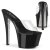 Pleaser SKY-301CRS Zapato Abierto Plataforma Negro Transparente EU-37 / US-7