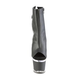Pleaser SPECTATOR-1018 Botín Plataforma Cuero Sintético Negro EU-38 / US-8