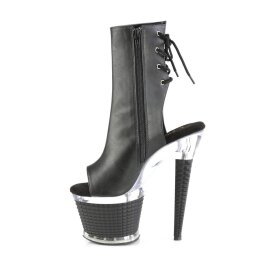 Pleaser SPECTATOR-1018 Botín Plataforma Cuero Sintético Negro EU-38 / US-8