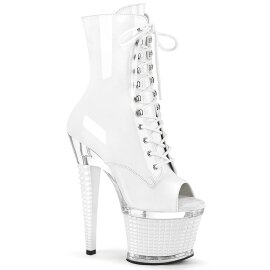 Pleaser SPECTATOR-1021 Botín Plataforma Charol Blanco EU-40 / US-10