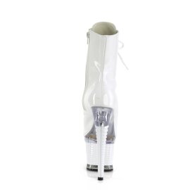 Pleaser SPECTATOR-1021 Botín Plataforma Charol Blanco EU-40 / US-10