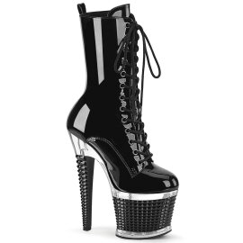 Pleaser SPECTATOR-1040 Botín Plataforma Charol Negro EU-36 / US-6