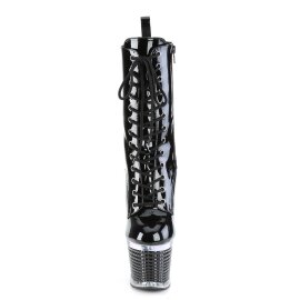 Pleaser SPECTATOR-1040 Botín Plataforma Charol Negro EU-36 / US-6