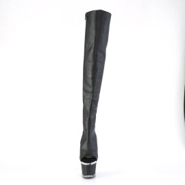 Pleaser SPECTATOR-3019 Bota Alta Plataforma Cuero Sintético Negro EU-37 / US-7