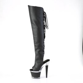 Pleaser SPECTATOR-3019 Bota Alta Plataforma Cuero Sintético Negro EU-37 / US-7