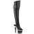 Pleaser SPECTATOR-3019 Bota Alta Plataforma Cuero Sintético Negro EU-37 / US-7