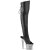 Pleaser SPECTATOR-3019 Bota Alta Plataforma Cuero Metalizado Negro EU-40 / US-10