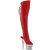 Pleaser SPECTATOR-3019 Bota Alta Plataforma Cuero Sintético Metalizado Rojo EU-37 / US-7