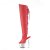 Pleaser SPECTATOR-3019 Bota Alta Plataforma Cuero Sintético Metalizado Rojo EU-37 / US-7
