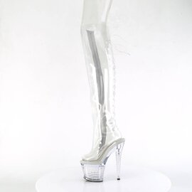 Pleaser SPECTATOR-3019C Bota Alta Plataforma Transparente EU-37 / US-7