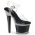Pleaser SPECTATOR-708RS Sandalia de Tacón Plataforma Metalizado Plata EU-37 / US-7