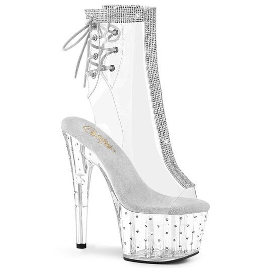 Pleaser STARDUST-1018C-2RS Botín Plataforma Transparente EU-40 / US-10