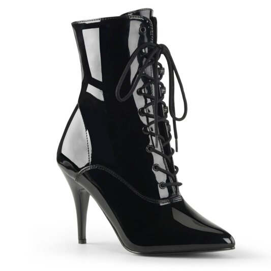 Pleaser VANITY-1020 Botín Charol Negro EU-38 / US-8