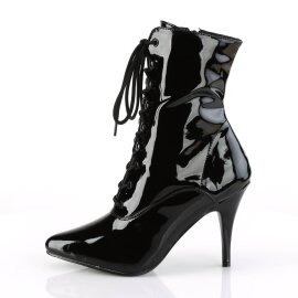 Pleaser VANITY-1020 Botín Charol Negro EU-38 / US-8