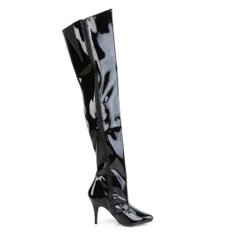 Pleaser VANITY-3010 Bota Alta Charol Negro EU-43 / US-13