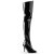 Pleaser VANITY-3010 Bota Alta Charol Negro EU-43 / US-13