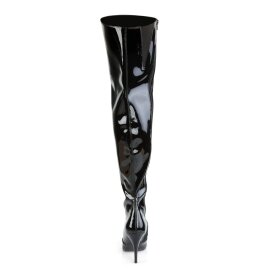 Pleaser VANITY-3010 Bota Alta Charol Negro EU-44 / US-14