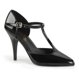 Pleaser VANITY-415 Tacones Charol Negro EU-35 / US-5