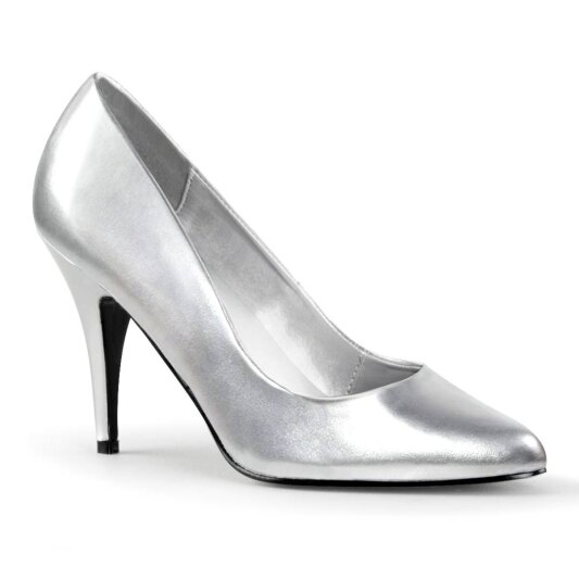 Pleaser VANITY-420 Tacones Cuero Sintético Plata EU-35 / US-5