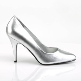 Pleaser VANITY-420 Tacones Cuero Sintético Plata EU-35 / US-5