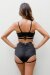 Lunalae Pantalones Cortos Lure You Tiro Alto Negro XS