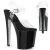 Pleaser XTREME-808CRS Sandalia de Tacón Plataforma Negro Transparente EU-35 / US-5