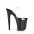Pleaser XTREME-808CRS Sandalia de Tacón Plataforma Negro Transparente EU-35 / US-5