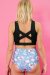 Pole Addict Top Cruzado Estampado Primaveral M