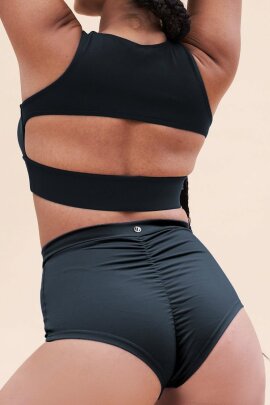 Lunalae Top Courtney V-Neck Negro