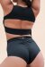 Lunalae Top Courtney V-Neck Negro