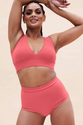 Lunalae Top Courtney V-Neck Color Sandía S