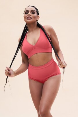 Lunalae Top Courtney V-Neck Color Sandía M