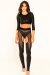 Paradise Chick Leggings Superhero Sticky Con Ligueros Leopardo Negro L