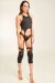 Paradise Chick Protectores de Rodillas Sticky Polecious Negro