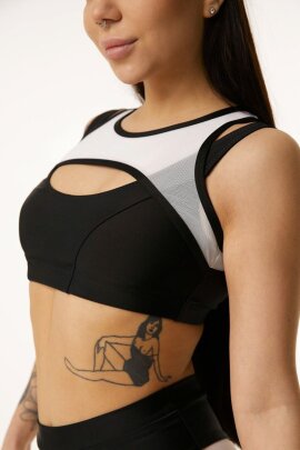 Polerina Top LUX Negro/Blanco S