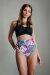 Pole Addict Pantalones Cortos Tiro Alto Tropical Flower L