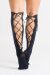 Zasha Polewear con Encaje Back Knee High Stocking Negro