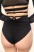 Lunalae Pantalones Cortos Tiro Alto Claire Malla Cut Out Negro XL