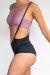 Lunalae Zena Monos de Pantalones Cortos Negro S