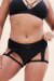 Lunalae Pantalones Cortos Tiro Bajo Cora Negro M