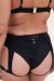 Lunalae Pantalones Cortos Tiro Bajo Cora Negro L
