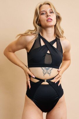 Lunalae Top Katherine Cruzados Negro M