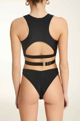 Paradise Chick Wrap Top Iconic Negro M