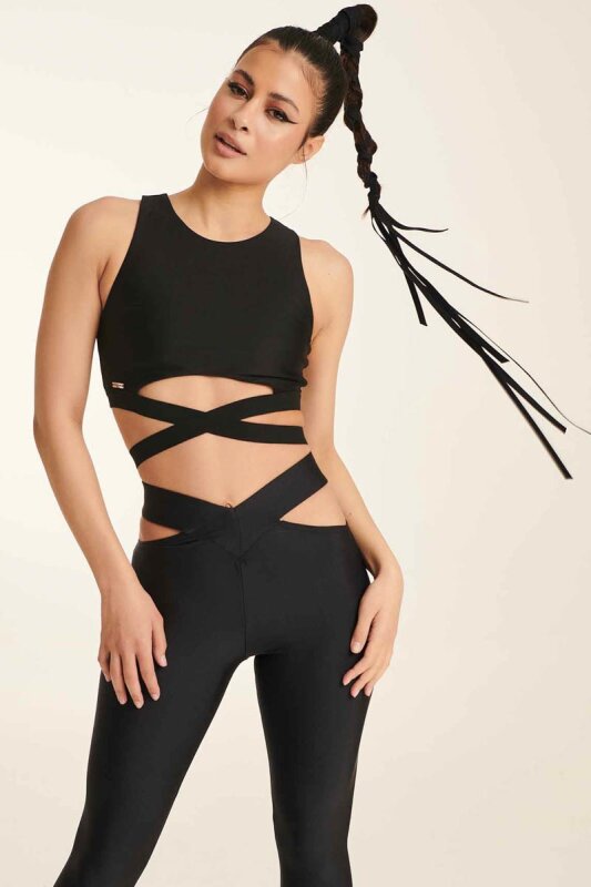 Paradise Chick Leggings Iconic Negro XS