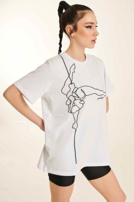 Paradise Chick Supreme Pole Dancer T-Shirt White XL/XXL