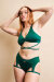 Lunalae Top Ada Escote V Twist Wrap Moos Verde XL