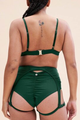 Lunalae Pantalones Cortos Tiro Alto Cora Moos Verde XL